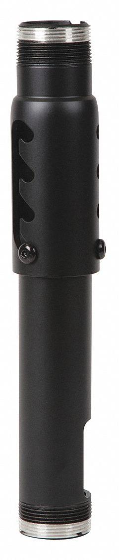 PEERLESS Extension Column: Ceiling, Max. 500 lb, Fixed, Powder Coated, Black, For Televisions (MPN AEC0810). Key specifications — Manufacturer Part Number: AEC0810; Finish: Powder Coated; Includes: Adjuster; Includes Mounting Hardware: Yes; Material: Aluminum; Mounting Location: Ceiling; Brand: PEERLESS; Color: Black.