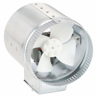 TJERNLUND In-Line Duct Fan: 180 cfm Max., 6 in Duct, 7.5 W, 120V AC, 1 Ph - HVAC Booster Inline Duct Fans