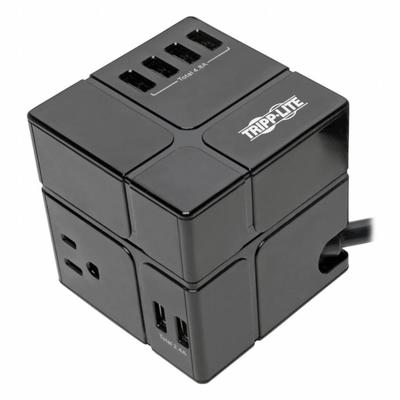 TRIPP LITE Outlet Strip: 3 Outlets, 8 ft Cord Lg, 540 J Rated Energy, 2.4 A Current - Tabletop Surge Protectors