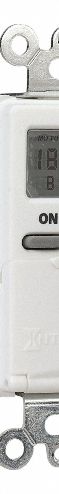 INTERMATIC Wall Switch Timer: 7 day Max, 1 min Min, SPST-NO, 125V AC, No Wall Plate Included, White (MPN EI500WC). Key specifications — attr211252: INTERMATIC; attr1070698: No Hold Included.