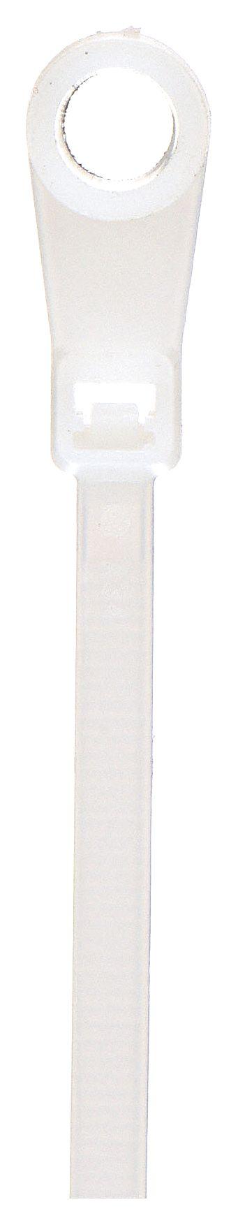 GRAINGER Cable Tie: 7 in Nominal Lg, 1 1/4 in Nominal Max. Bundle Dia., 0.14 in Wd - Screw Mount Cable Ties