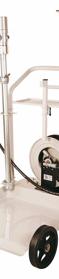 LIQUIDYNAMICS INC. Air Drum Pump: Cart, 5:1, 4 gpm Max. Flow Rate, 14,000 cps Max. Viscosity (MPN 21094-S32). Key specifications — For SAE Viscosity Grade - Maximum: 140; Pressure Ratio: 5:1; Brand: LIQUIDYNAMICS INC.; For Container Size: 55 Gal Drum.