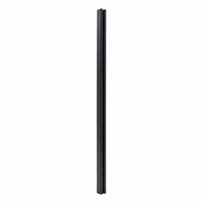 EUROFENCE Ground Post Kit: 8 ft Overall Ht, Aluminum, Powder Coated, Black - Installation Supplies for Privacy Fences