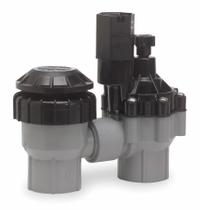 RAIN BIRD Anti-siphon Valve: 150 psi Max Working Pressure, 3/4" FNPT, 6.87 in Ht, 6.75 in Wd (MPN DASASVF075). Key specifications — Brand: RAIN BIRD; Connection: 3/4" FNPT; Material: Plastic; Product Type: Anti-Siphon Valve.