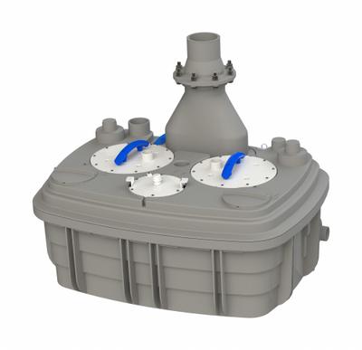 SANIFLO Duplex Vortex System: 31.7 gal, 1 hp, 240V AC, 195 gpm Flow Rate @ 10' of Head - Duplex Sewage Ejector Pump Systems