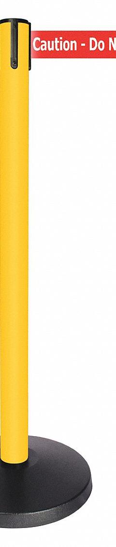 QUEUEWAY Barrier Post with Belt: Red, No Pattern, Caution Do Not Enter, 10 ft Belt Lg, Yellow (MPN QPLUS-35-RG). Key specifications — attr981468: ABS; attr981465: Red; attr981461: QUEUEWAY; attr981440: Metal Alloy; attr981443: Yellow; attr981449: Caution Do Not Enter; attr981448: White.