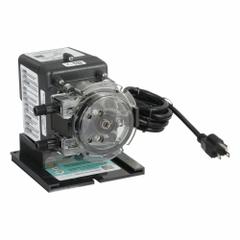 STENNER Peristaltic Chemical Metering Pump: 120V AC, 1/30 hp HP, 3 gpd Max. Flow Rate, Santoprene (MPN 45MFH1A1SUG1). Key specifications — Tubing Material: Santoprene; Brand: STENNER; Reproducibility: ±2.0%.