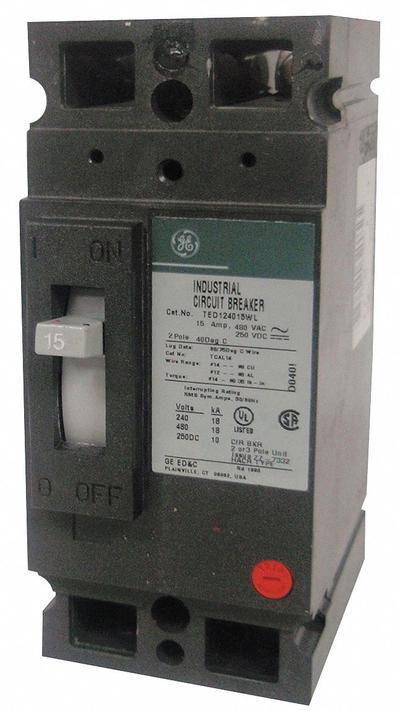 GE Molded Case Circuit Breaker: 150 A Amps, 18kA at 120/240/277/480V AC, Fixed - TED-, TEHD-Frame GE Molded Case Circuit Breakers