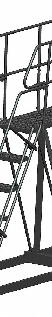 BALLYMORE Mobile Work Platform: 5 ft Platform Ht - Max, 24 in x 60 in, Steel, 800 lb Load Capacity (MPN SEP6-2460). Key specifications — Folding: Not Foldable; Mobility: Rolling; Brand: BALLYMORE; Color: Gray; Height Adjustability: Fixed Height; Includes Handrails: Handrails Included; Locking Mechanism: Foot-Activated Step Lock; Handrails: Includes Handrails.