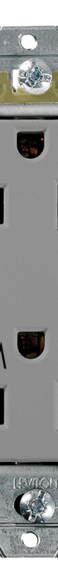 LEVITON Plugs and Receptacles: Duplex, 5-20, Gray, 125V AC, 20 A, 2 Pole / 3 Wire (MPN WDR20-GY)