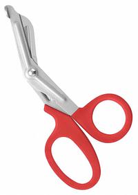 CLAUSS Shears: Ambidextrous, 7 in Overall Lg, Straight, Stainless Steel, Rounded, Red (MPN 10098C). Key specifications — attr308500: Stainless Steel; attr308502: Red; attr308505: Ambidextrous; attr308522: Canvas; attr324896: CLAUSS.