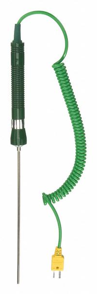 APPROVED VENDOR Immersion Temperature Probe: -58°F to 1,112°F /-50°C to 600°C, 7.3 in Probe Lg (MPN 4JPN5). Key specifications — Brand: APPROVED VENDOR; Handle Type: Straight.