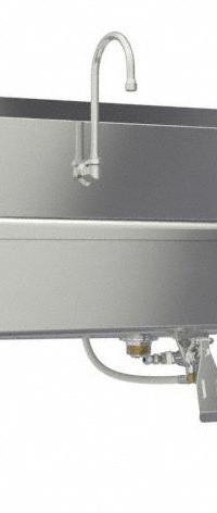 SANI-LAV Wash Station: 3 Stations, 8 in Bowl Dp, 57 in Bowl Lg, 16 1/2 in Bowl Wd, Faucet Included (MPN 56W1-0.5). Key specifications — Includes Side Splash: Side Splash Not Included; Series: Stainless Steel Wash-Station; Brand: SANI-LAV.