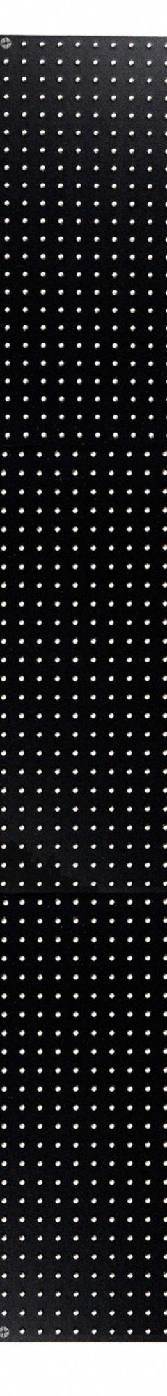 TRITON PRODUCTS Pegboard Swing Panel: Round, 1/4 in Peg Hole Size, 72 in x 48 in x 1 1/2 in, Black (MPN W1-BK). Key specifications — Material: Steel/HDF; Finish: Powder Coated; Peg Hole Shape: Round; Includes: Wall Brackets; Color: Black; Brand: TRITON PRODUCTS.