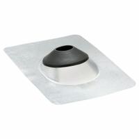 12.5"H 9"W Steel Roof Vent Pipe Flashing: For Pitched Roof, Rectangular Base, For 10:12 Roof Pitch (MPN 11853). Key specifications — Top Opening: Open; Material - Collar: Rubber; Brand: OATEY.