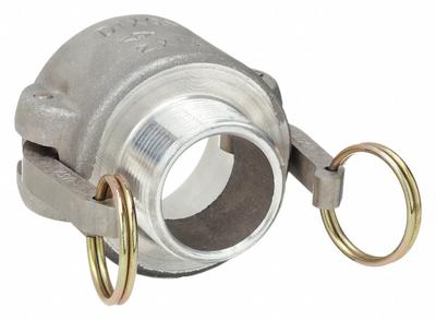 DIXON VALVE & COUPLING Cam and Groove Coupling: 2 in Coupling Size, 1 1/2 in Hose Fitting Size - Type B Aluminum Cam & Groove Fittings