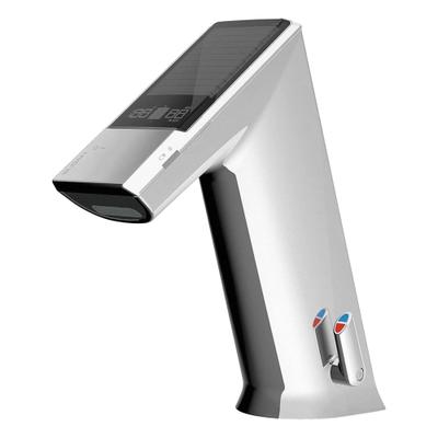 SLOAN Bathroom Sensor Faucet: BASYS, Cast Zinc, Chrome Finish, Single-Post, Solar - Single-Post Sensor Bathroom Faucets