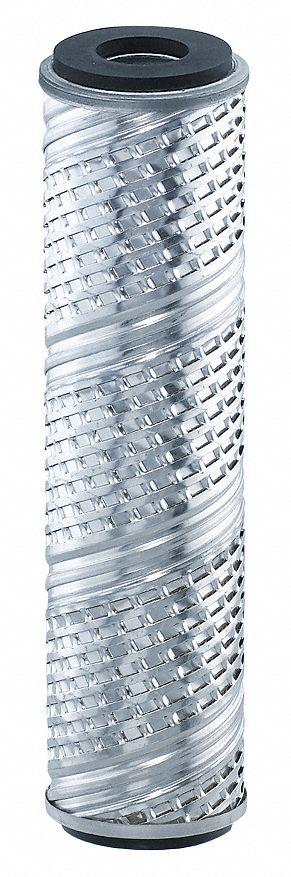 Parker Water Filter Cartridge: 5 micron, Pleated, 7 gpm, ETP Steel - Pleated Water Filter Cartridges