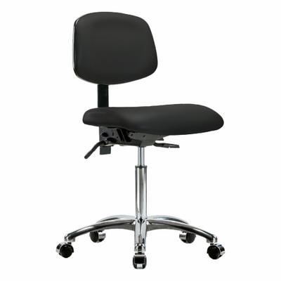 APPROVED VENDOR Ergonomic Chair: Vinyl, Armless, Ht Range 21 1/2 in to 29 in, 18 1/2 in Seat Wd - Vinyl Lab Chairs
