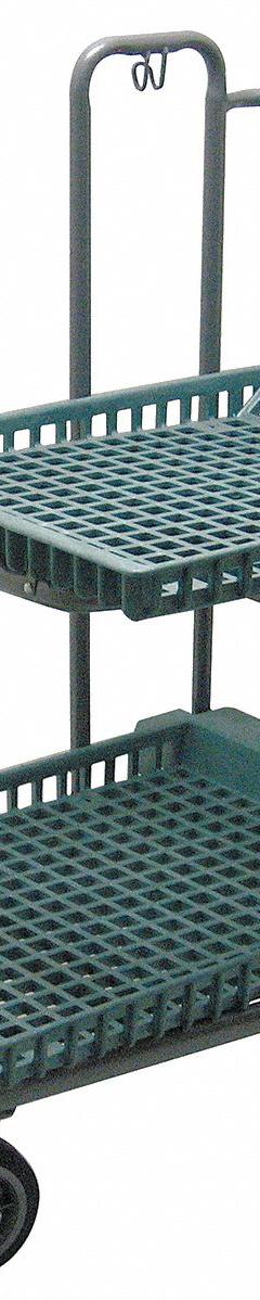 R.W. ROGERS Utility Cart: 600 lb, 2 Shelves, 37 in L x 22 in W Self, Flat, (2) Rigid/(2) Swivel (MPN RWR-PRE-880G). Key specifications — Brand: R.W. ROGERS; Caster/Wheel Configuration: (2) Rigid.