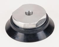 SMC Vacuum Pad Assembly: Flat, M16x1.50, 100 mm Pad Dia, NBR, Black, 50A, 34 mm Pad Ht (MPN ZPT100HN-B16). Key specifications — attr1019101: ZPT100HN-B16; attr1019103: SMC; attr1019107: 50A.