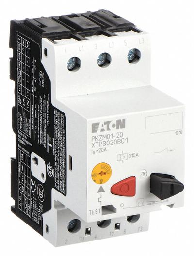 EATON Manual Motor Protector: Non-Reversing, 3 Poles, 20 A, Thermal Protection - Non-Reversing Starters with Thermal Overloads