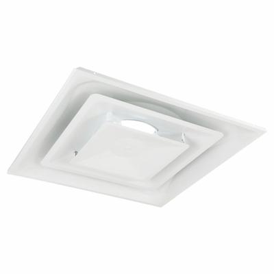 APPROVED VENDOR Diffuser: Ceiling, 23 3/4 in H, 23 3/4 in W, Lay-In, 12 in Duct, Steel - Square Cone Diffusers