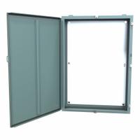 HAMMOND Electrical Enclosure: Steel, 42 in x 30 in x 8 in, NEMA 12/13/3R/4, w/Panel, Solid Cover (MPN 1418N4O8). Key specifications — Closure Method: Clamps; Brand: HAMMOND; Knockouts: Not Included.