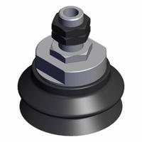 SMC Vacuum Pad: Bellows, M16X1.5, 63 mm Pad Dia, NBR, Black, 50, 73 mm Pad Ht, ZPT (MPN ZPT63HBN-A16). Key specifications — attr1019101: ZPT63HBN-A16; attr1019103: SMC; attr1019107: 50.