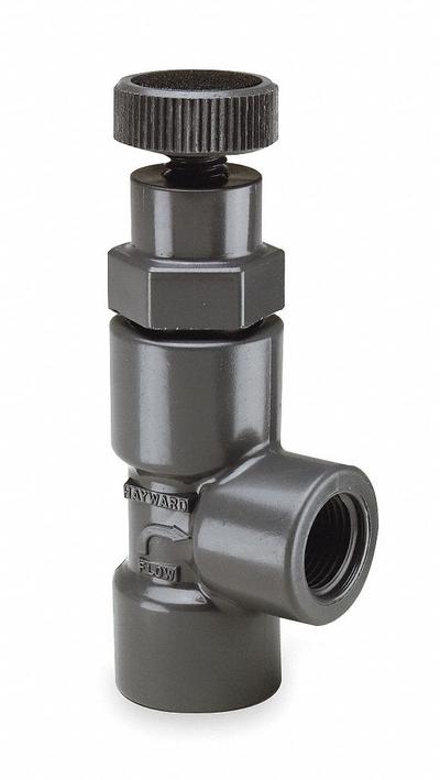 HAYWARD Globe Valve: For Fluids Media, PVC, Angle, 1 in Pipe Size, FNPT x FNPT - PVC Angle-Body General-Service Globe Valves