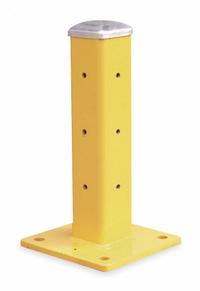 APPROVED VENDOR Corner Post: Corner, 18 1/2 in Overall Ht, Steel, Powder Coated, 4 in Post Dp (MPN 5W808). Key specifications — Includes Mounting Hardware: Mounting Hardware Included; Material: Steel; Number of Rail Levels: 1; Product Type: Guardrail Post; Finish: Powder Coated; Includes: Anchors.