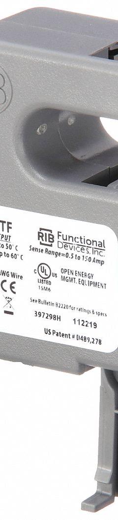 RIB Current Sensor Relay: Surface Mounted, 1 A Current Rating, 120V AC, Overcurrent/Undercurrent (MPN RIBXGHTF). Key specifications — Adjustment Method: Switch; Electrical Connection: Terminal Strip; Monitored Parameters: Undercurrent; Mounting Style: Surface; Status Indicator: No Indicator; Trip Point: 0.50 A; Trip Point Type: Fixed; Brand: RIB.