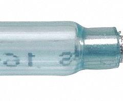 VELVAC Wire Disconnect: Male Tab, Blue, Nylon with Heat Shrink (MPN 055104-10). Key specifications — Brand: VELVAC; Manufacturer Part Number: 055104-10; Disconnect Style: Bullet Disconnect; Termination Style: Crimp; Seam Style: Brazed; Terminal Type: Tab; Terminal Types: Male Tab; Waterproof: No.