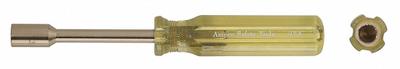 AMPCO Solid Round Shank Nut Driver: Straight, Metric, Without Magnetized Tip - Non-Sparking Nut Drivers