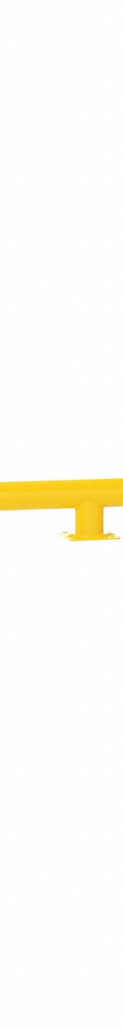 VESTIL Machine Guard: Mid-Rail Not Included, 9 in Top Rail Ht, 7/8 in Mounting Hole Dia, Guardrail (MPN LPRO-144-9-4). Key specifications  — Color: Yellow; Material: Steel; Rail Mounting Style: Floor Mounted; Includes Mid-Rail: Mid-Rail Not Included.
