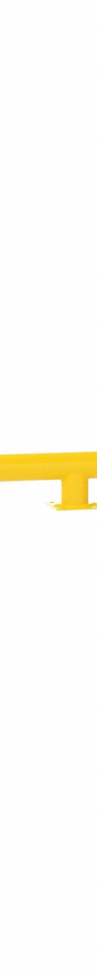 VESTIL Machine Guard: Mid-Rail Not Included, 9 in Top Rail Ht, 7/8 in Mounting Hole Dia, Guardrail (MPN LPRO-144-9-4). Key specifications — Color: Yellow; Material: Steel; Rail Mounting Style: Floor Mounted; Includes Mid-Rail: Mid-Rail Not Included.
