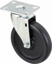 APPROVED VENDOR Plate Caster: Swivel, No Brake, Polyolefin, 6 in Wheel Dia, 1 1/4 in Wheel Wd, Plain (MPN DCIB06041S002). Key specifications — Wheel Bearing Type: Plain; Wheel/Tread Color: Black; Brand: APPROVED VENDOR; Caster Type: Swivel.