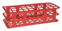 Tube Rack: Polypropylene, Red, (40) Wells, 40 Compartments, Benchtop (MPN HS243071R). Key specifications — Material: Polypropylene; Mounting Location: Benchtop; Color: Red; Product Type: Test Tube Rack; Total Holding Capacity: (40) Wells; Brand: HEATHROW SCIENTIFIC.