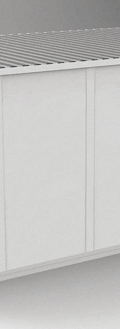 PORTA-FAB Modular In-Plant Office: 20 ft x 10 ft x 8 ft, 4 Walls, Vinyl-Covered Drywall, Gray (MPN GV1020G). Key specifications — Brand: PORTA-FAB; Sound Transmission Coefficient: STC 31; Frame Material: Steel.