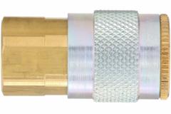DIXON VALVE & COUPLING Quick Connect Hose Coupling: 1/4 in Body Size, 1/4 in Hose Fitting Size, FNPT (MPN 2JF2-B). Key specifications — Thread Size: 1/4" -18; Brand: DIXON VALVE & COUPLING; Hose Fitting Gender: Female; Coupling Locking Type: Sleeve.