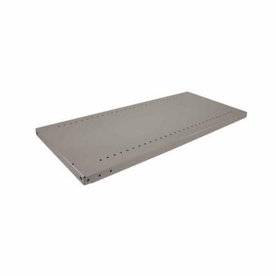 LYON Shelf: 36 in Overall Wd, 18 in Overall Dp, Solid Shelf, 20 ga, Gray - Solid Steel Shelves for Standard Metal Shelving