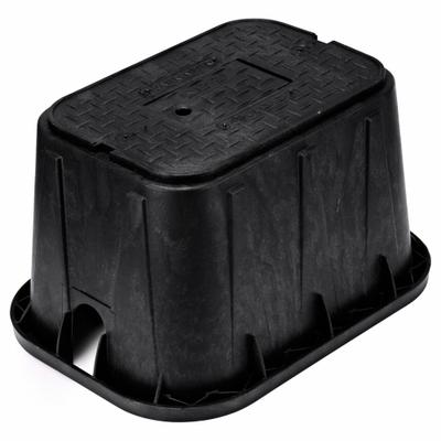 NDS Meter Box: Polyolefin, Rectangular, 12 in Overall Ht, 16 1/4 in Overall Wd - Valve & Meter Boxes