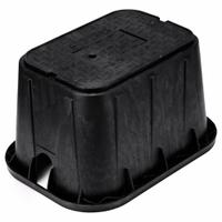 NDS Meter Box: Polyolefin, Rectangular, 12 in Overall Ht, 16 1/4 in Overall Wd, 21 1/2 in Overall Lg (MPN D1200-OLRB). Key specifications — Brand: NDS; Material: Polyolefin; Color: Black.