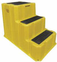 DPI Step Stool: 3 Steps, 1.7 ft Overall Ht, 500 lb Load Cap, Plastic, 1.6 ft Standing Ht (MPN NST3-14). Key specifications — Brand: DPI; Color: Yellow.