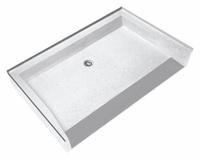 FIAT PRODUCTS Shower Floor: Rectangle, Barrier Free Threshold, Terrazzo, 36 in Overall Lg (MPN WTR5007081). Key specifications — Material: Terrazzo; Drain Location: Center; Brand: FIAT PRODUCTS.