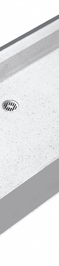 FIAT PRODUCTS Shower Floor: Rectangle, Barrier Free Threshold, Terrazzo, 36 in Overall Lg (MPN WTR5007081). Key specifications — Material: Terrazzo; Drain Location: Center; Brand: FIAT PRODUCTS.