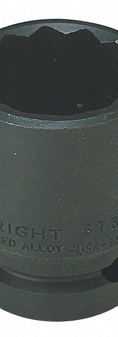 WRIGHT TOOL Impact Socket: 3/4 in Drive Size, SAE, 1 in Socket Size, 12-Point, Std, Black Oxide (MPN 67H32). Key specifications — attr1215501: WRIGHT TOOL; attr1215515: Black Oxide; attr1215518: 1 in.