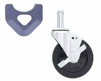 METRO Rubber Swivel/Brake Stem Caster: 5 in Caster Wheel Dia, Swivel with Brake, Rubber, Steel (MPN 5MBX). Key specifications — Caster Wheel/Configuration: Swivel with Brake; Caster Frame Material: Steel; Brand: METRO; Caster Wheel/Tread Material: Rubber; Caster Wheel Type: Solid Rubber.
