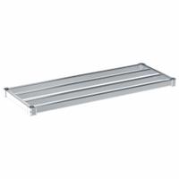 NEW AGE INDUSTRIAL Shelf: 48 in x 18 in, Ventilated Shelf, 1,100 lb Shelf Capacity, 13 ga, Silver (MPN C1848HD). Key specifications — Color: Silver; Brand: NEW AGE INDUSTRIAL.