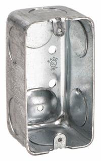 RACO Electrical Box: Steel, Steel Material & Nominal Size, 1 Gangs, 1 7/8 in Box Dp, 2 1/8 in Box Wd (MPN 663). Key specifications — Brand: RACO; Bracket Style: Without Bracket; Clamp Style: Without Clamps.